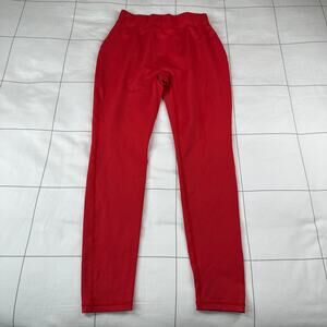 Saski Collection Leggings Womens Small Red Athletic Gym Workout Active Stretch